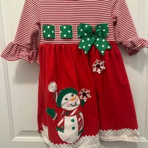 Festive Snowman Red and Green Kids Costume